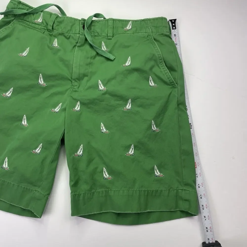 Polo Ralph Lauren AOP Shorts Men’s 36 Sailboat Green Chino